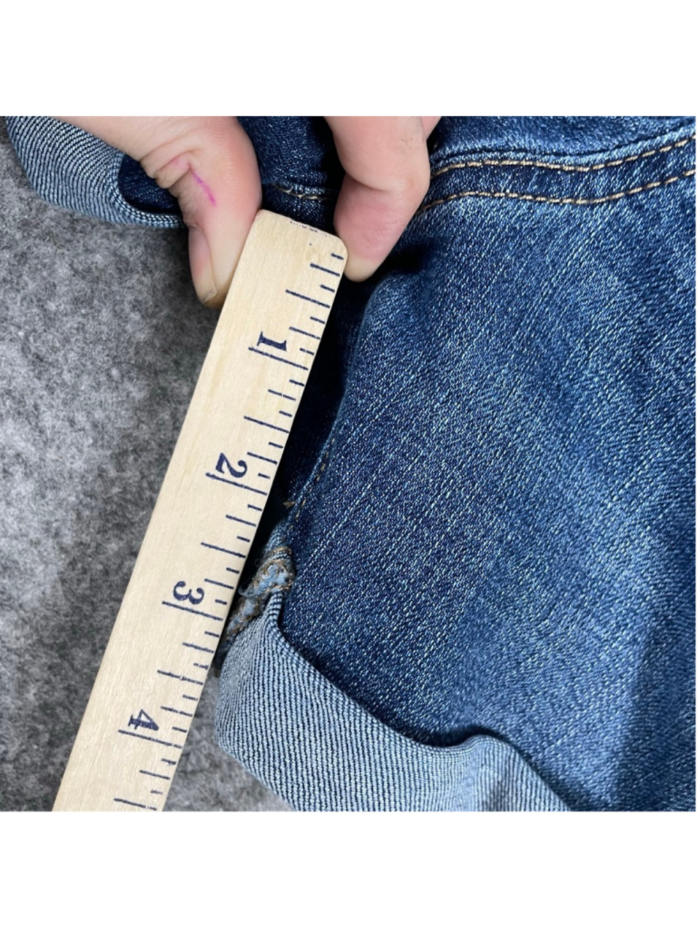 Size 16 Maternity Sonoma Denim Short Overalls Blue Cuffed Stretch Shortalls - Picture 12 of 16